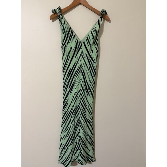 Proenza Schouler White Label Brushstroke Print Georgette Dress 2 - Picture 4 of 9